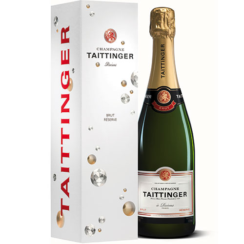 Taittinger Brut Réserve 750 ml in Diamonds Geschenkverpackung