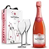 Taittinger Prestige Rosé 750 ml in Diamonds Geschenkpackung mit zwei Gläsern