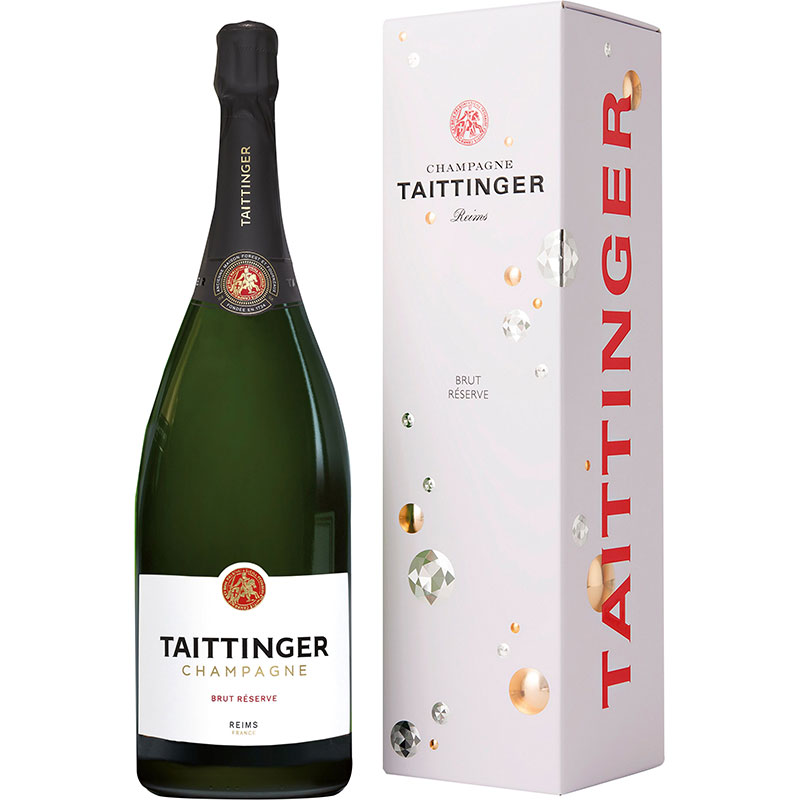 Taittinger Brut Réserve Magnum in Diamonds Geschenkverpackung 1,5 l