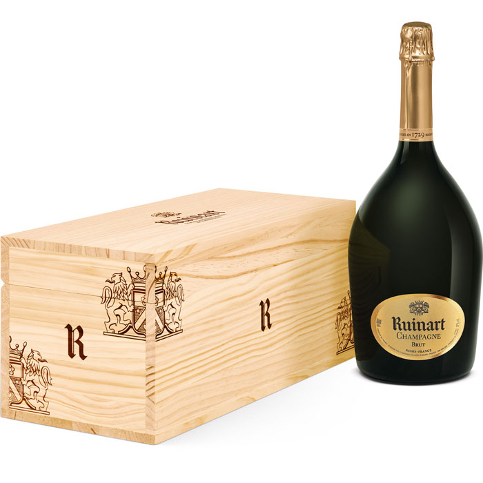 R de Ruinart Jeroboam 3 l in Holzkiste