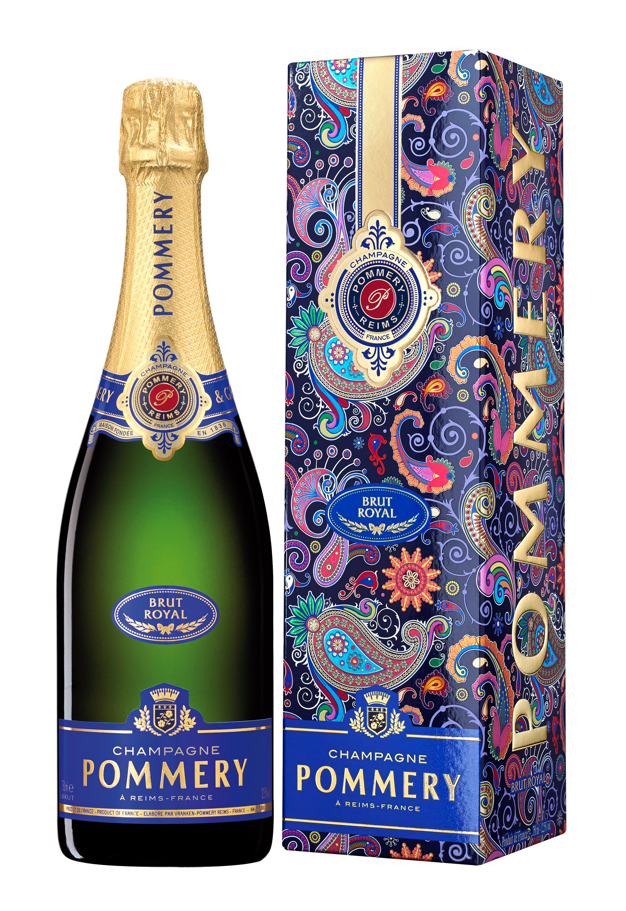 Pommery Brut Royal in Kashmir Geschenkverpackung 750 ml