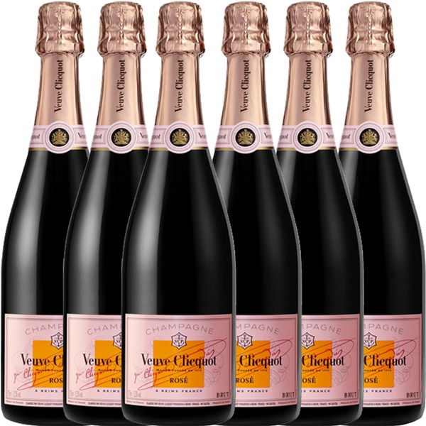 Vorteilspaket mit 6 Flaschen à 750 ml Veuve Clicquot Ponsardin Rosé