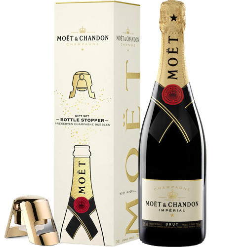 Moët & Chandon Brut Imperial in Geschenkverpackung 750 ml mit Flaschenverschluss