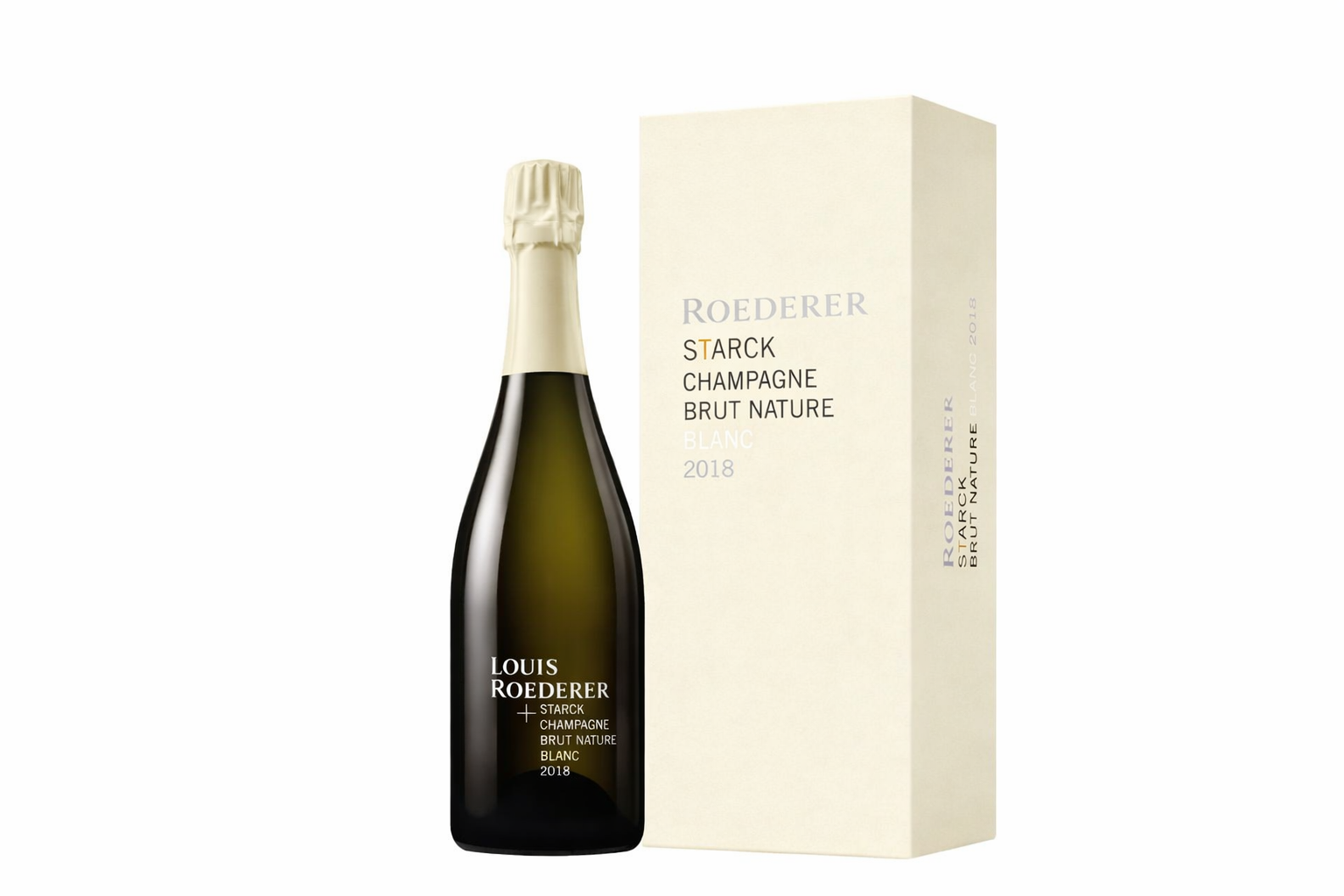 Louis Roederer Brut Nature Blanc 2018 & Philippe Starck 750 ml in Geschenkverpackung