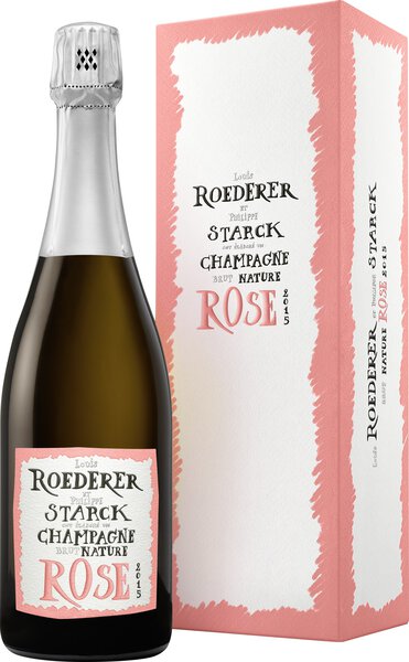 Louis Roederer Brut Nature Rosé 2015 & Philippe Starck 750 ml in Geschenkverpackung