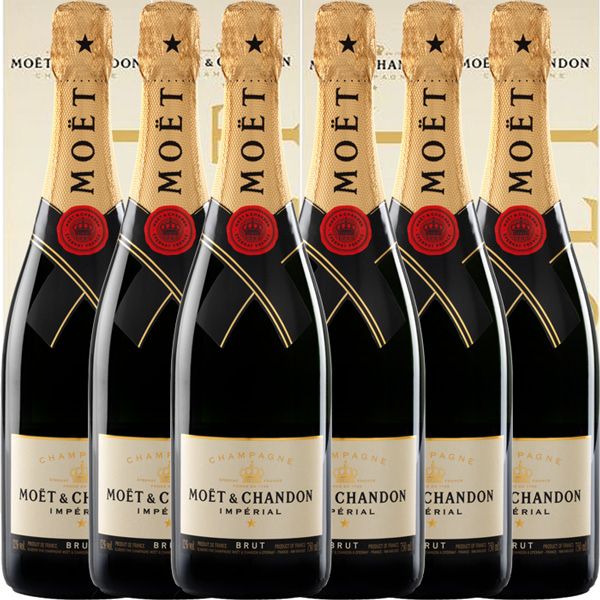 Moët & Chandon Brut Impérial in Geschenkverpackung 6 Flaschen Vorteilspaket 4,5 l