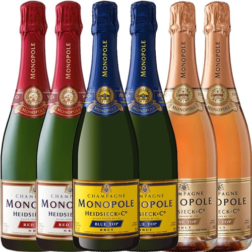 Heidsieck & Co Monopole Top 6 Flaschen Genießerpaket 4,5 l