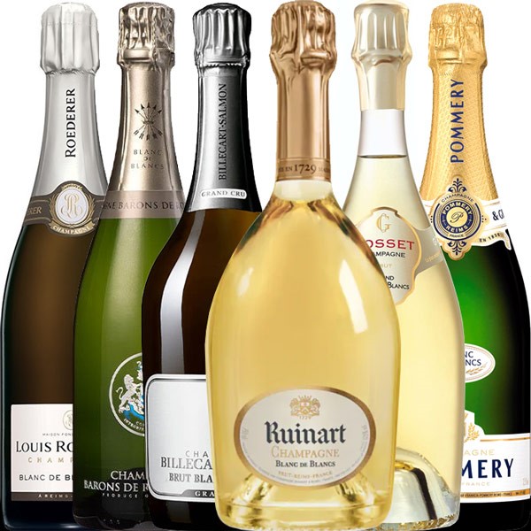 Blanc de Blancs Champagner 6 Flaschen Genießerpaket 4,5