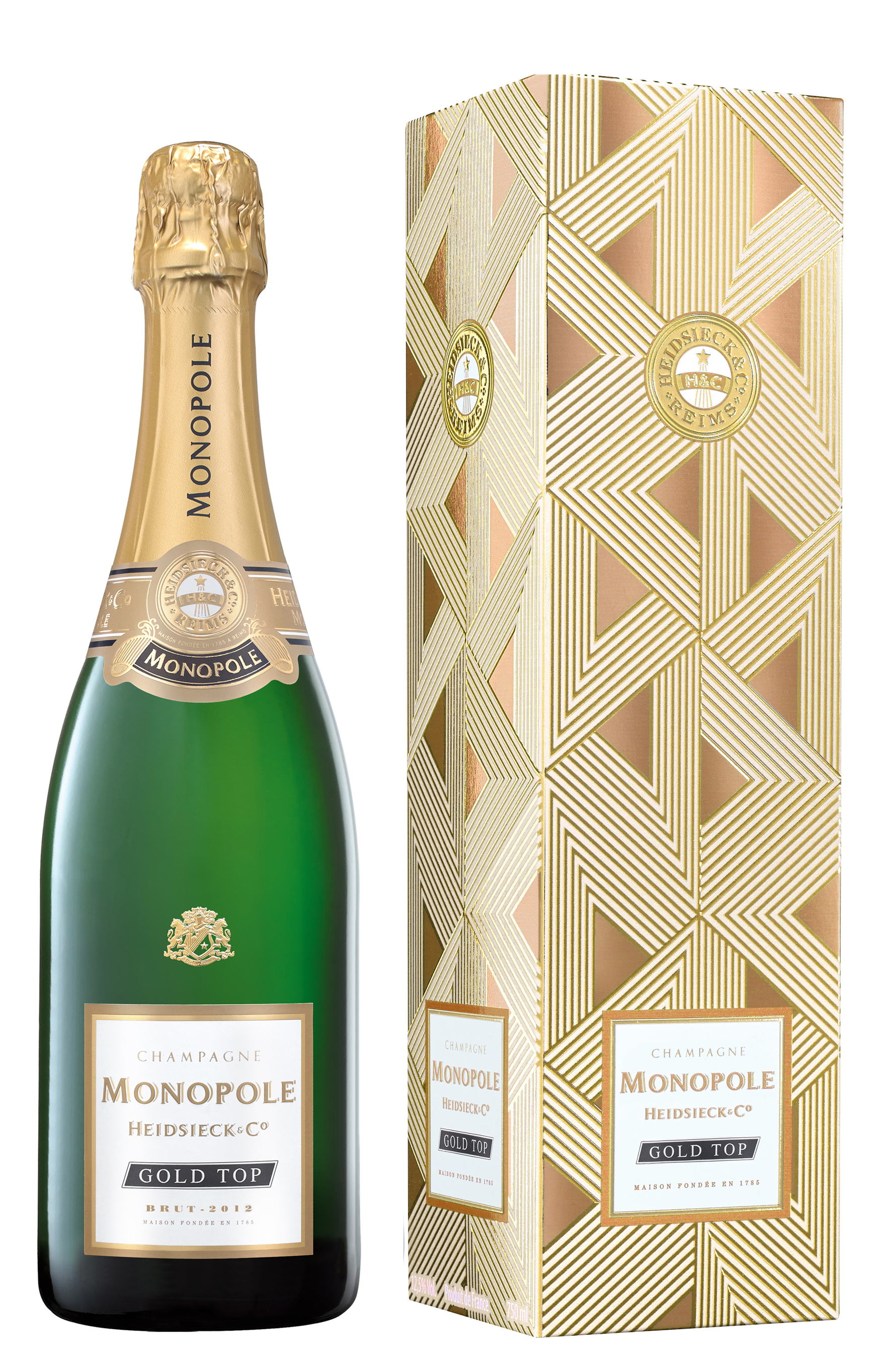 Heidsieck & Co Monopole Gold Top Vintage 2012 in Gatsby Geschenkverpackung 750 ml