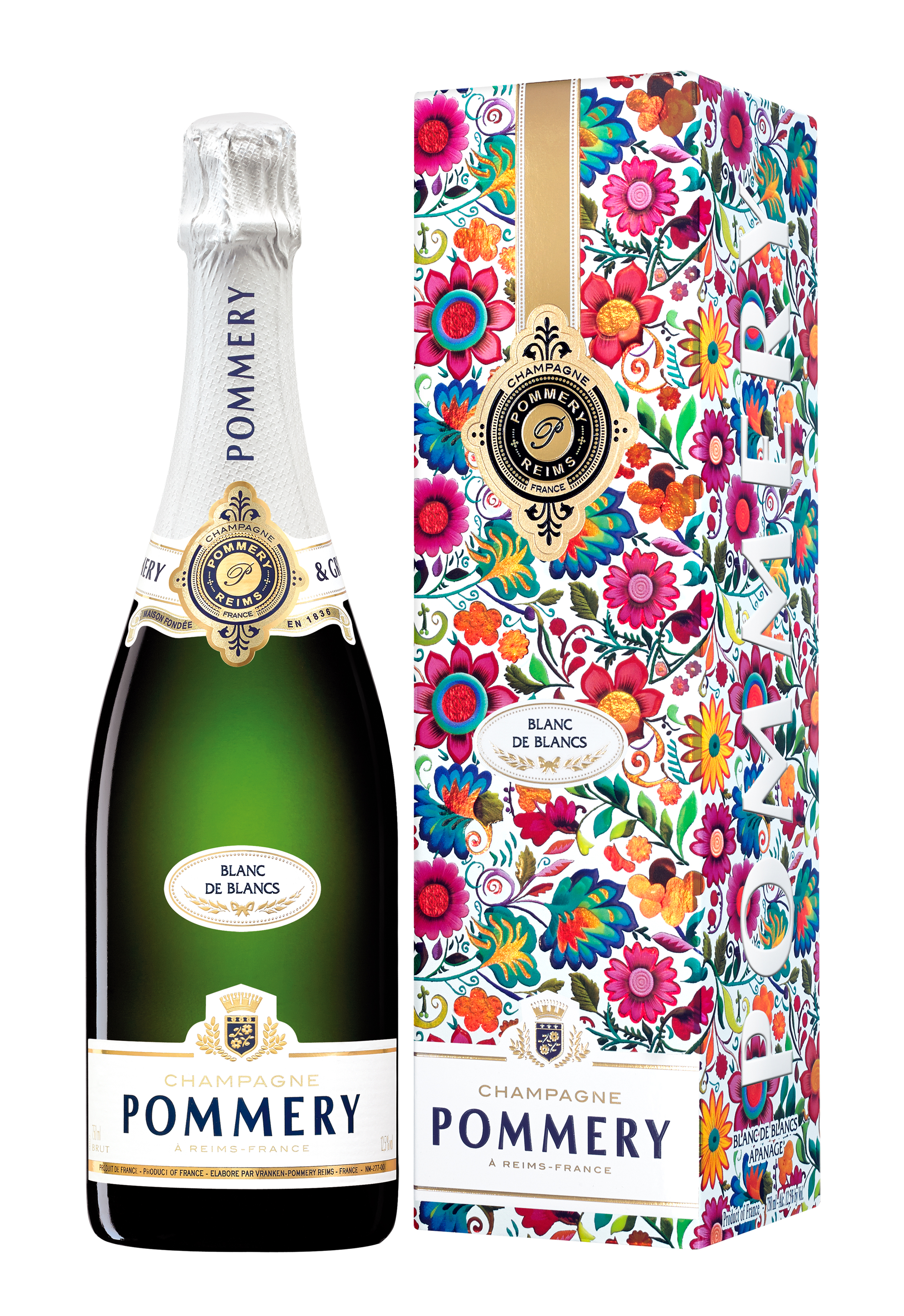 Pommery Blanc de Blancs Apanage 750 ml in Mexico Geschenkverpackung