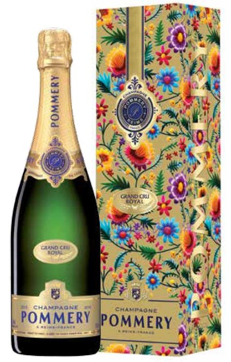 Pommery Grand Cru Royal Vintage 2015 in Mexiko Geschenkverpackung 750 ml