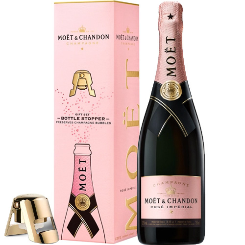 Moët & Chandon Rosé Imperial in Geschenkverpackung 750 ml mit Flaschenverschluss