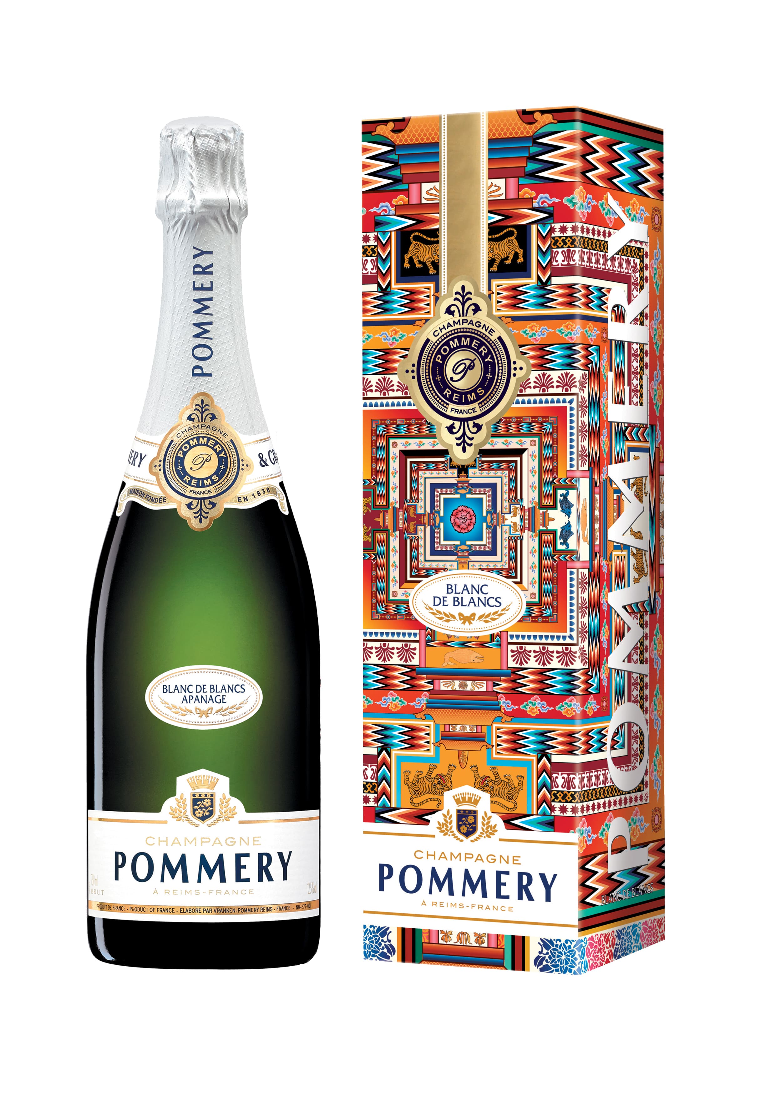 Pommery Blanc de Blancs Apanage 750 ml in Mandala Geschenkverpackung
