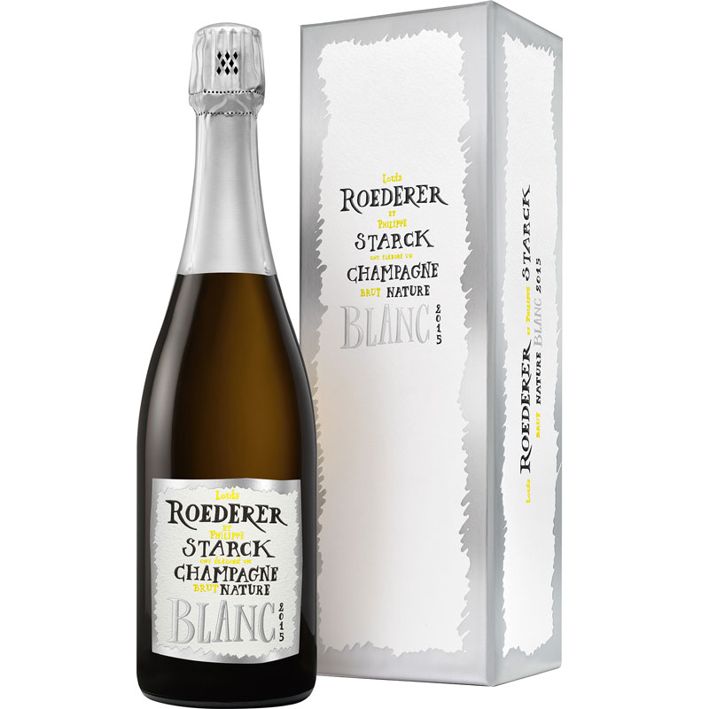 Louis Roederer Brut Nature Blanc 2015 & Philippe Starck 750 ml in Geschenkverpackung
