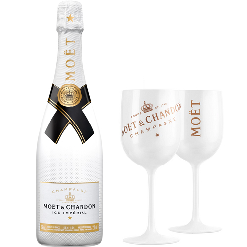 Moët & Chandon Ice Impérial 750 ml in Giftbox mit zwei Gläsern 