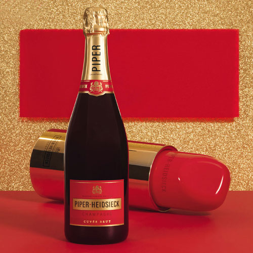 Piper-Heidsieck Brut Champagner im Lipstick Eiskühler 750 ml