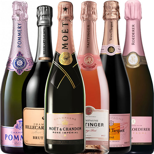 Rosé Champagner 6 Flaschen Genießerpaket 4,5 l